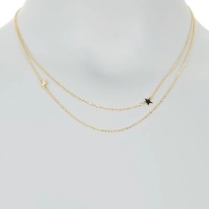 JENNIFER ZEUNER  Double Star Chain Necklace NEW